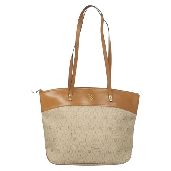 Dior Honeycomb Beige Canvas Tote Bag (Pre-Owned) - Picture 1 of 16